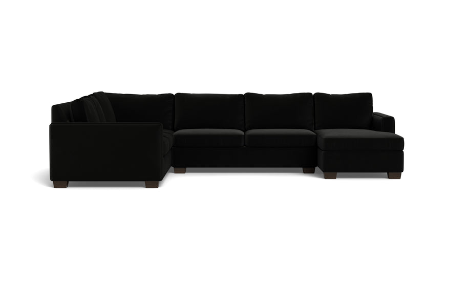 Abel Corner Sectionals w. Right Chaise-Fabric Sofa-Superb Gun Metal-MAK Modern