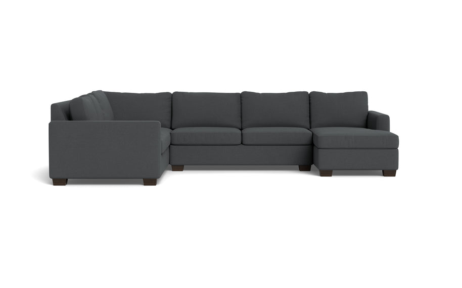 Abel Corner Sectionals w. Right Chaise-Fabric Sofa-Peyton Pepper-MAK Modern