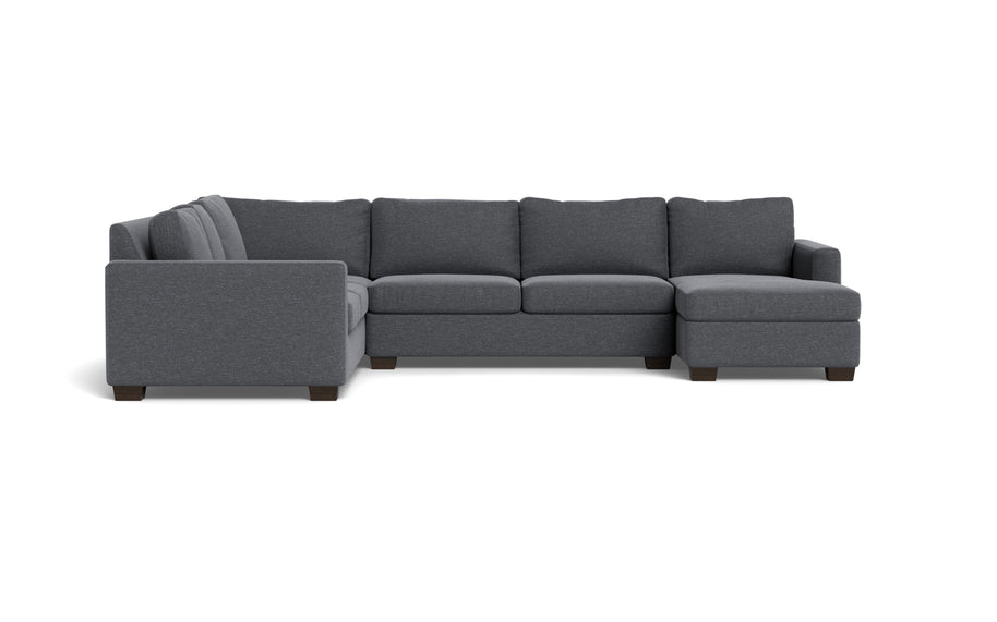 Abel Corner Sectionals w. Right Chaise-Fabric Sofa-Bennett Charcoal-MAK Modern