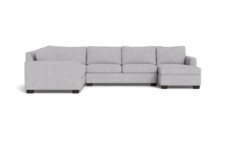 Abel Corner Sectionals w. Right Chaise-Fabric Sofa-Travis Pewter-MAK Modern