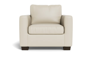 Abel Leather Arm Chair-Fabric Sofa-Tribeca Cream Leather-MAK Modern