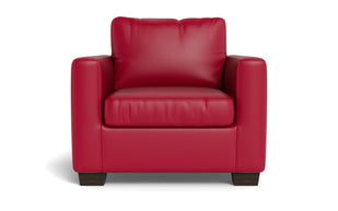 Abel Leather Arm Chair-Fabric Sofa-Tribeca Scarlet-MAK Modern