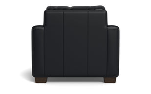 Abel Leather Arm Chair-Fabric Sofa-Tribeca Black Leather-MAK Modern