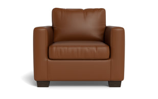 Abel Leather Arm Chair-Fabric Sofa-Tribeca Chestnut Leather-MAK Modern