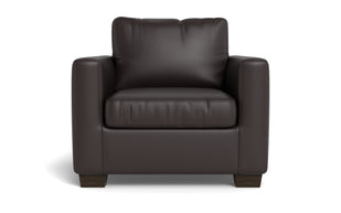 Abel Leather Arm Chair-Fabric Sofa-Tribeca Quarry Leather-MAK Modern
