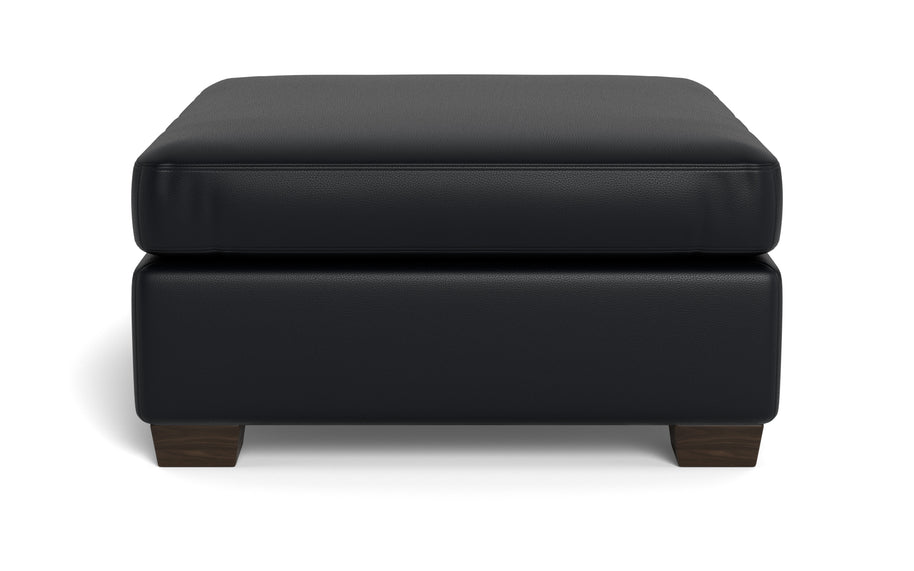 Abel Leather Cocktail Ottoman-Fabric Sofa-Tribeca Black Leather-MAK Modern