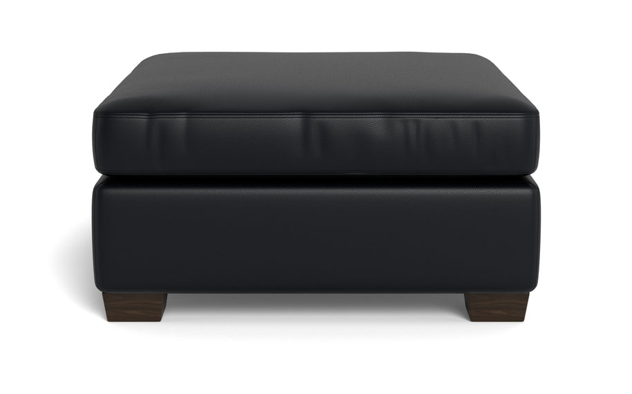 Abel Leather Cocktail Ottoman-Fabric Sofa-Tribeca Black Leather-MAK Modern