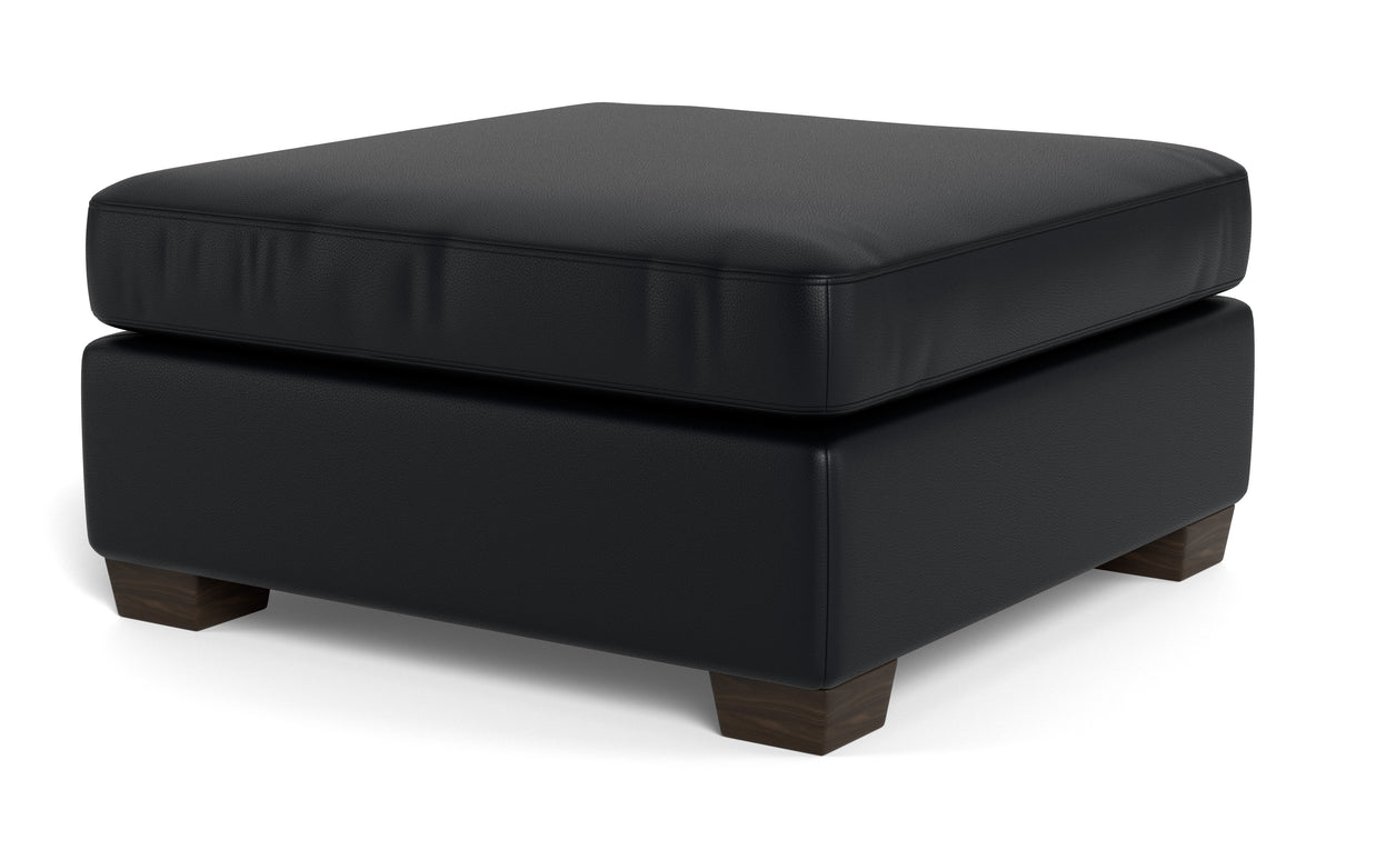 Abel Leather Cocktail Ottoman-Fabric Sofa-Tribeca Black Leather-MAK Modern