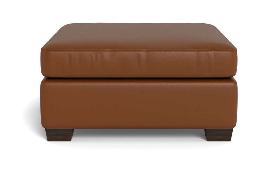 Abel Leather Cocktail Ottoman-Fabric Sofa-Tribeca Chestnut Leather-MAK Modern