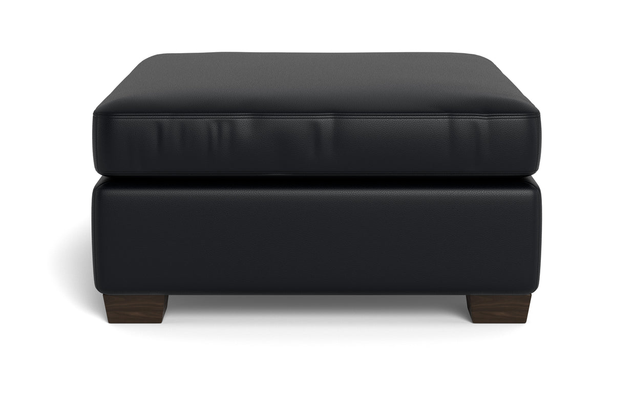 Abel Leather Cocktail Ottoman-Fabric Sofa-Tribeca Black Leather-MAK Modern