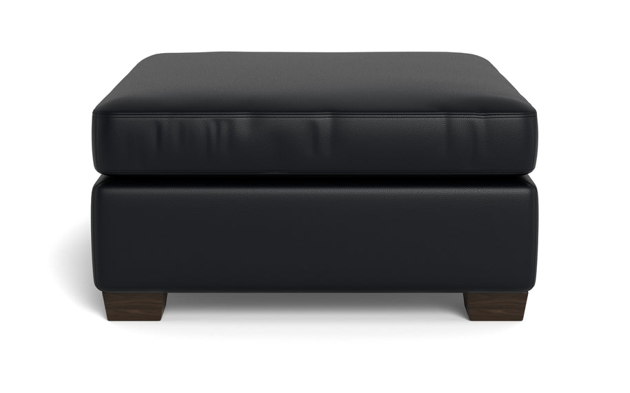 Abel Leather Cocktail Ottoman-Fabric Sofa-Tribeca Black Leather-MAK Modern