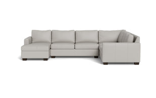 Abel Leather Corner Sectionals w. Left Chaise-Fabric Sofa-Tribeca Chelsea-MAK Modern