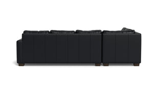 Abel Leather Left Chaise Sectional-Fabric Sofa-Tribeca Black Leather-MAK Modern