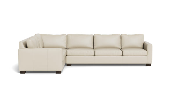 Abel Leather Left Corner Sectional-Fabric Sofa-Tribeca Cream Leather-MAK Modern