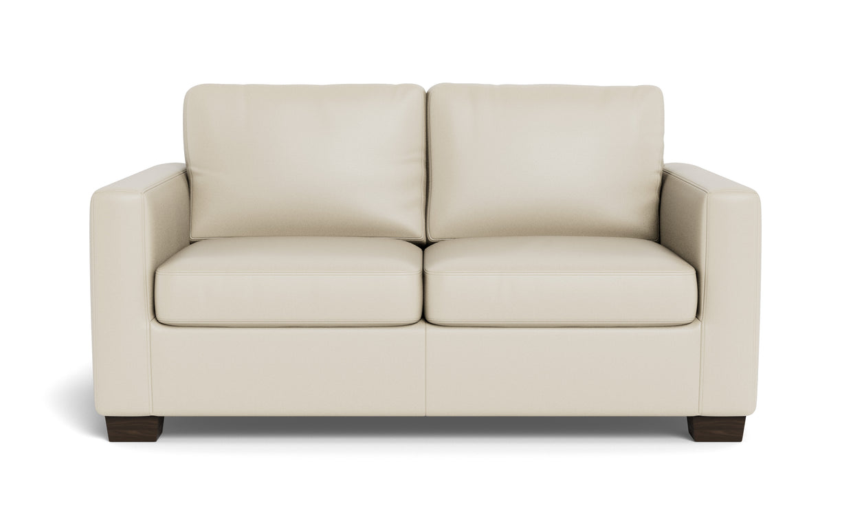 Abel Leather Loveseat-Fabric Sofa-Tribeca Cream Leather-MAK Modern