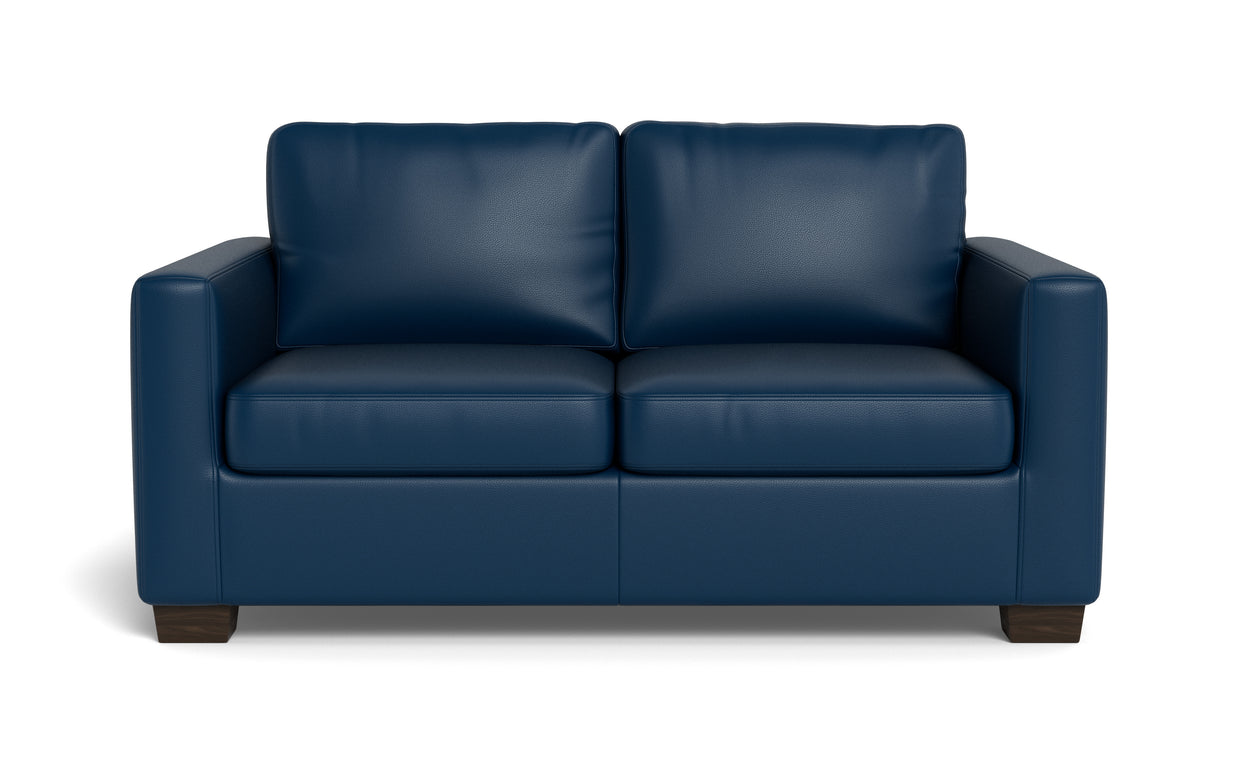 Abel Leather Loveseat-Fabric Sofa-Tribeca Cobalt-MAK Modern