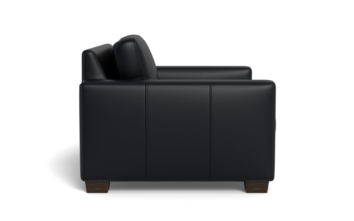 Abel Leather Loveseat-Fabric Sofa-Tribeca Black Leather-MAK Modern