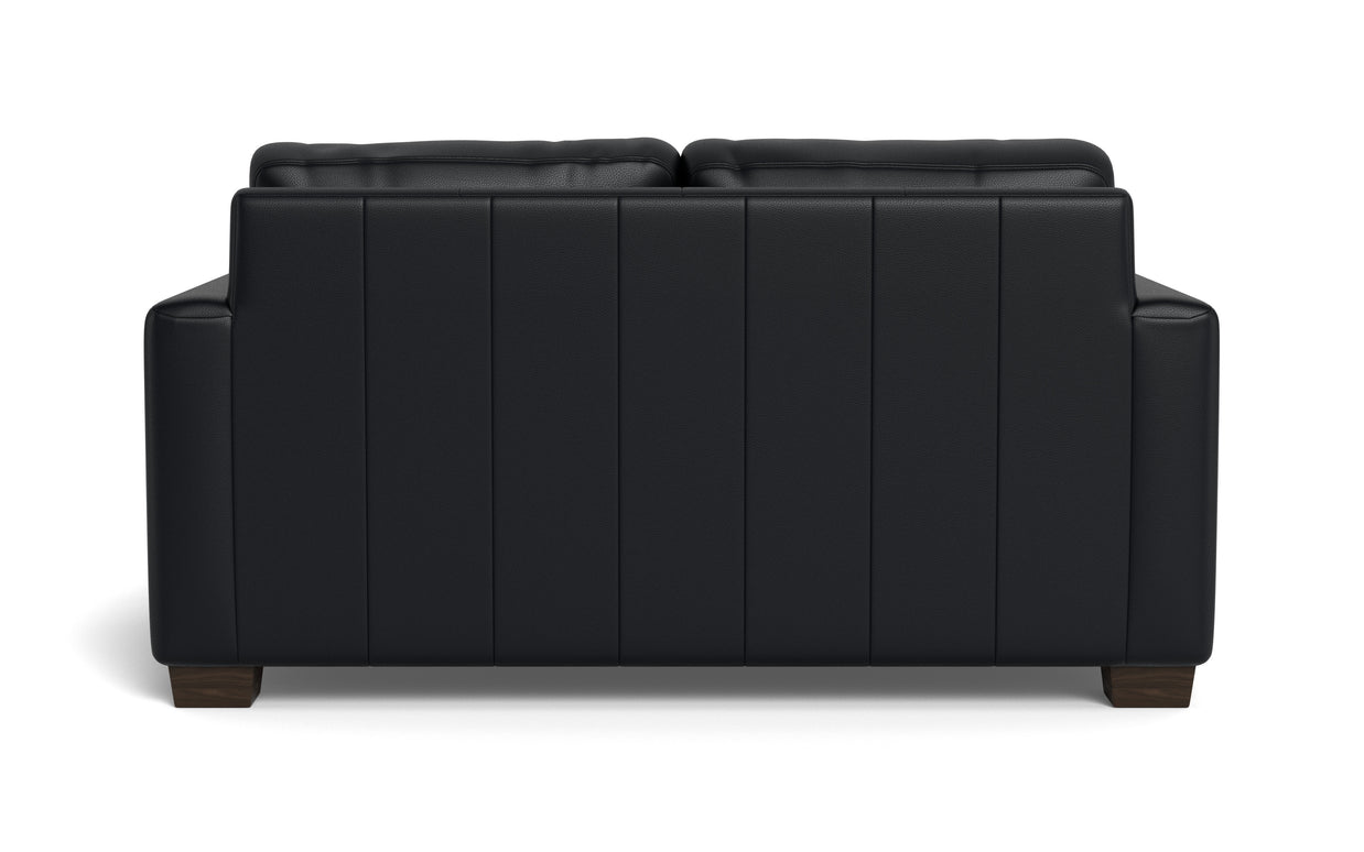 Abel Leather Loveseat-Fabric Sofa-Tribeca Black Leather-MAK Modern