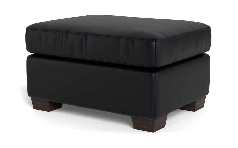Abel Leather Ottoman-Fabric Sofa-Tribeca Black Leather-MAK Modern