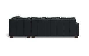 Abel Leather Right Chaise Sectional-Fabric Sofa-Tribeca Black Leather-MAK Modern