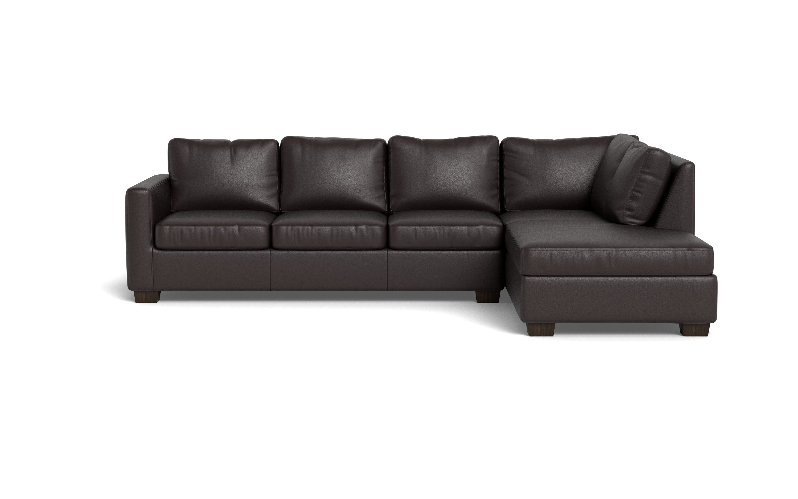 Abel Leather Right Chaise Sectional-Fabric Sofa-Tribeca Quarry Leather-MAK Modern