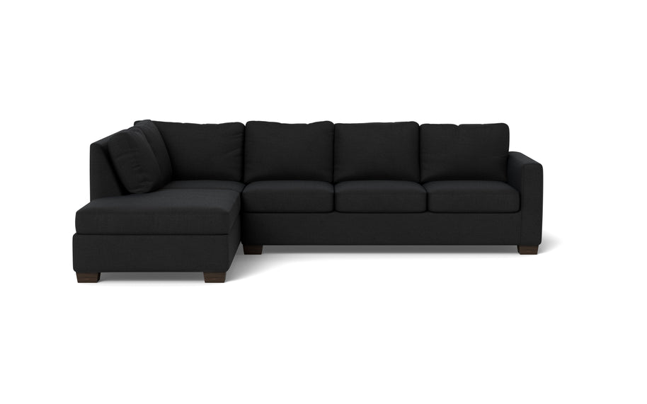 Abel Left Chaise Sectional-Fabric Sofa-Merit Onyx-MAK Modern