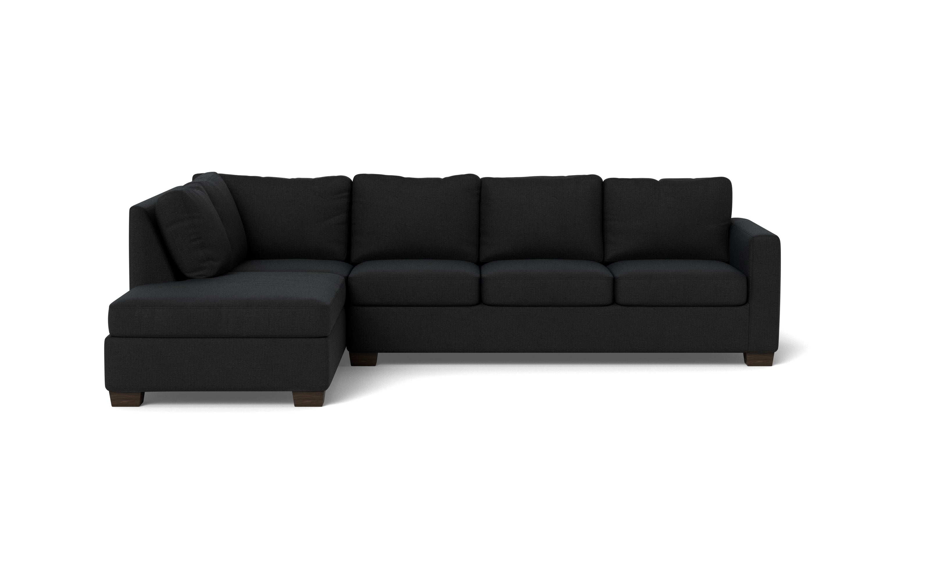Abel Left Chaise Sectional-Fabric Sofa-Merit Onyx-MAK Modern