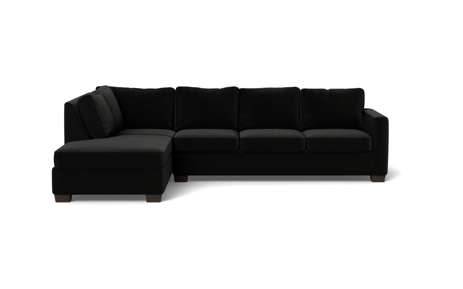 Abel Left Chaise Sectional-Fabric Sofa-Superb Gun Metal-MAK Modern