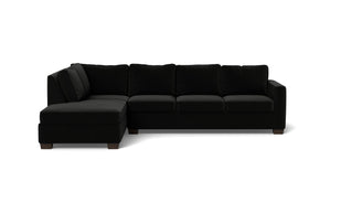 Abel Left Chaise Sectional-Fabric Sofa-Superb Gun Metal-MAK Modern