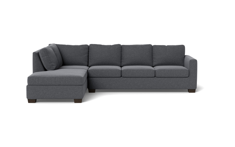 Abel Left Chaise Sectional-Fabric Sofa-Bennett Charcoal-MAK Modern