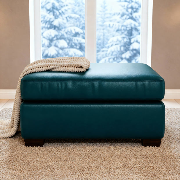 Jett Leather Cocktail Ottoman