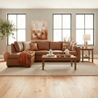 Jett Leather Left Chaise Sectional