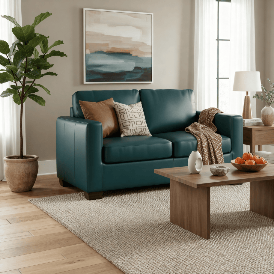 Jett Leather Loveseat