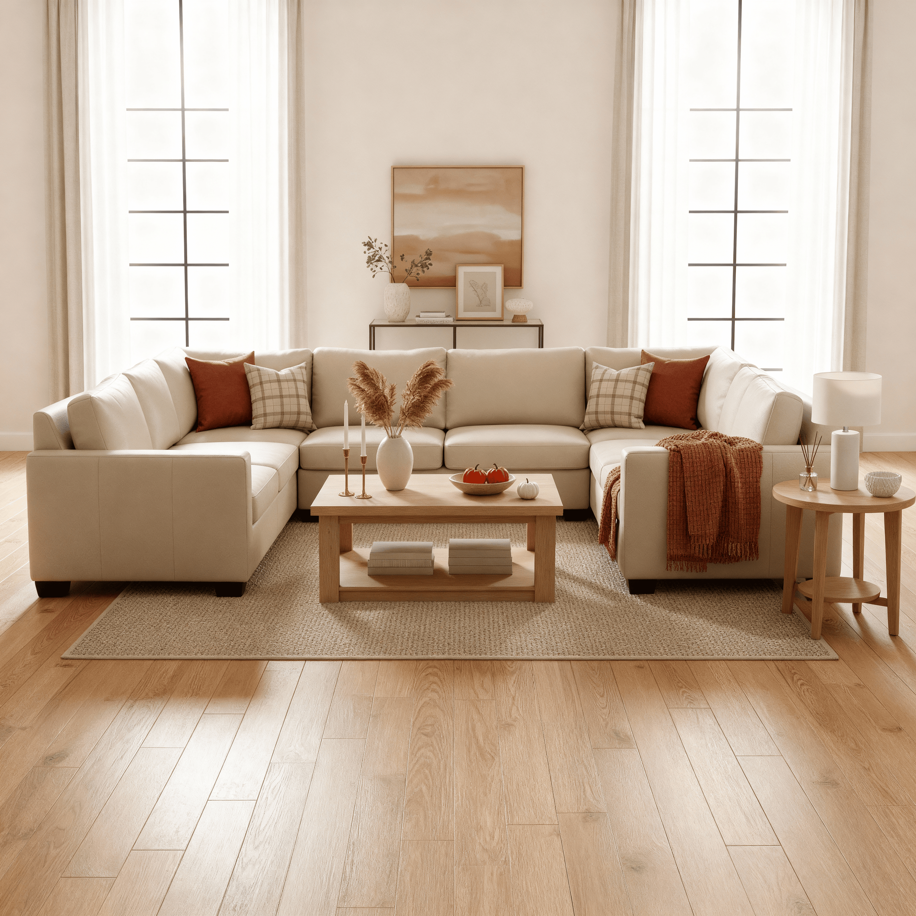 Jett Leather U Sectional