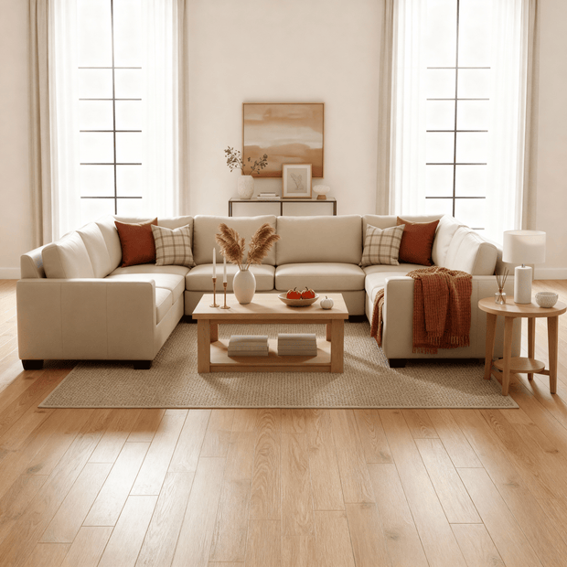 Jett Leather U Sectional