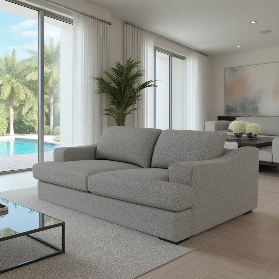 Ascent Loveseat-Fabric Sofa-Alley Pepper-MAK Modern