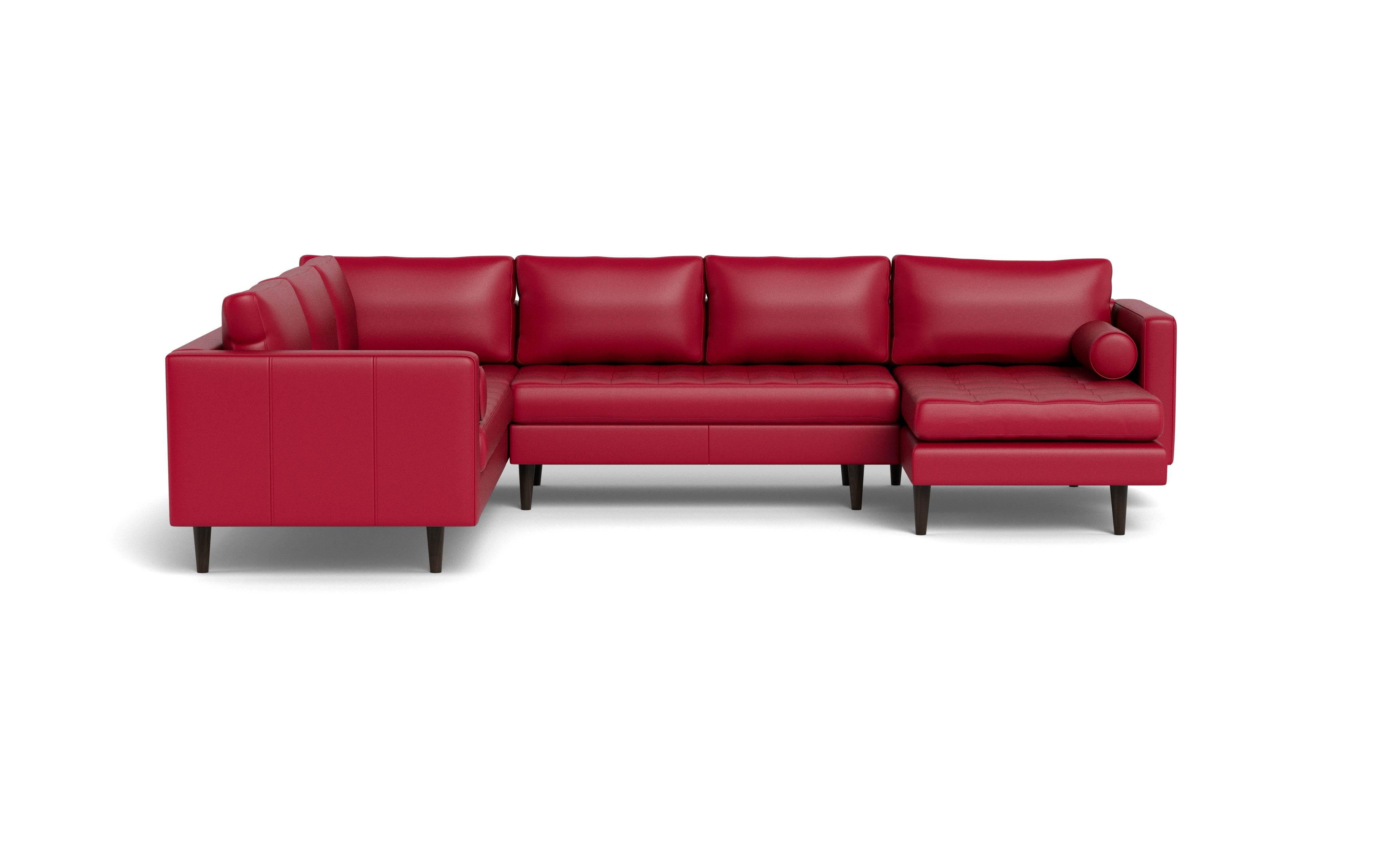 Ayden Leather Corner Sectionals With Right Chaise