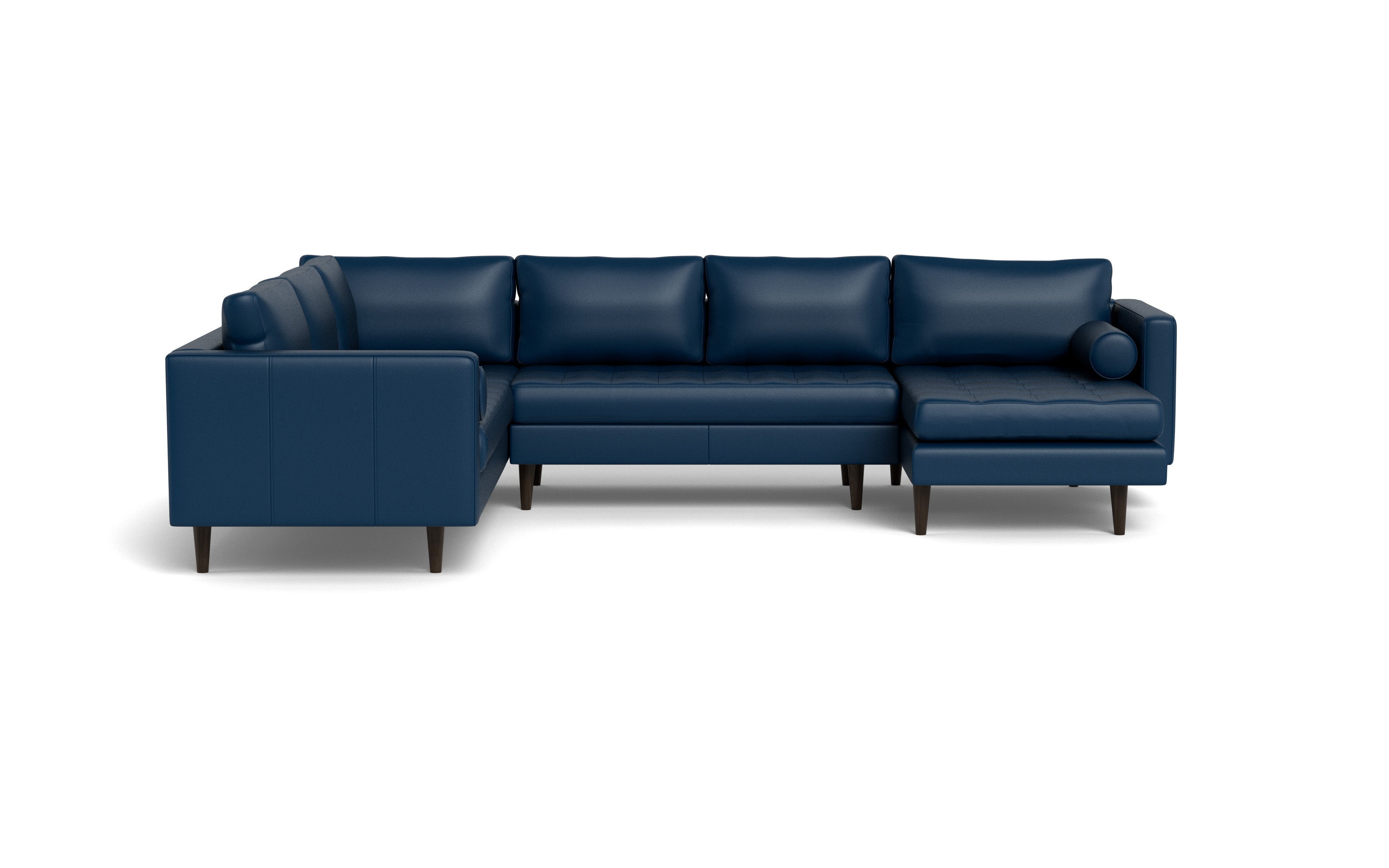 Ayden Leather Corner Sectionals With Right Chaise