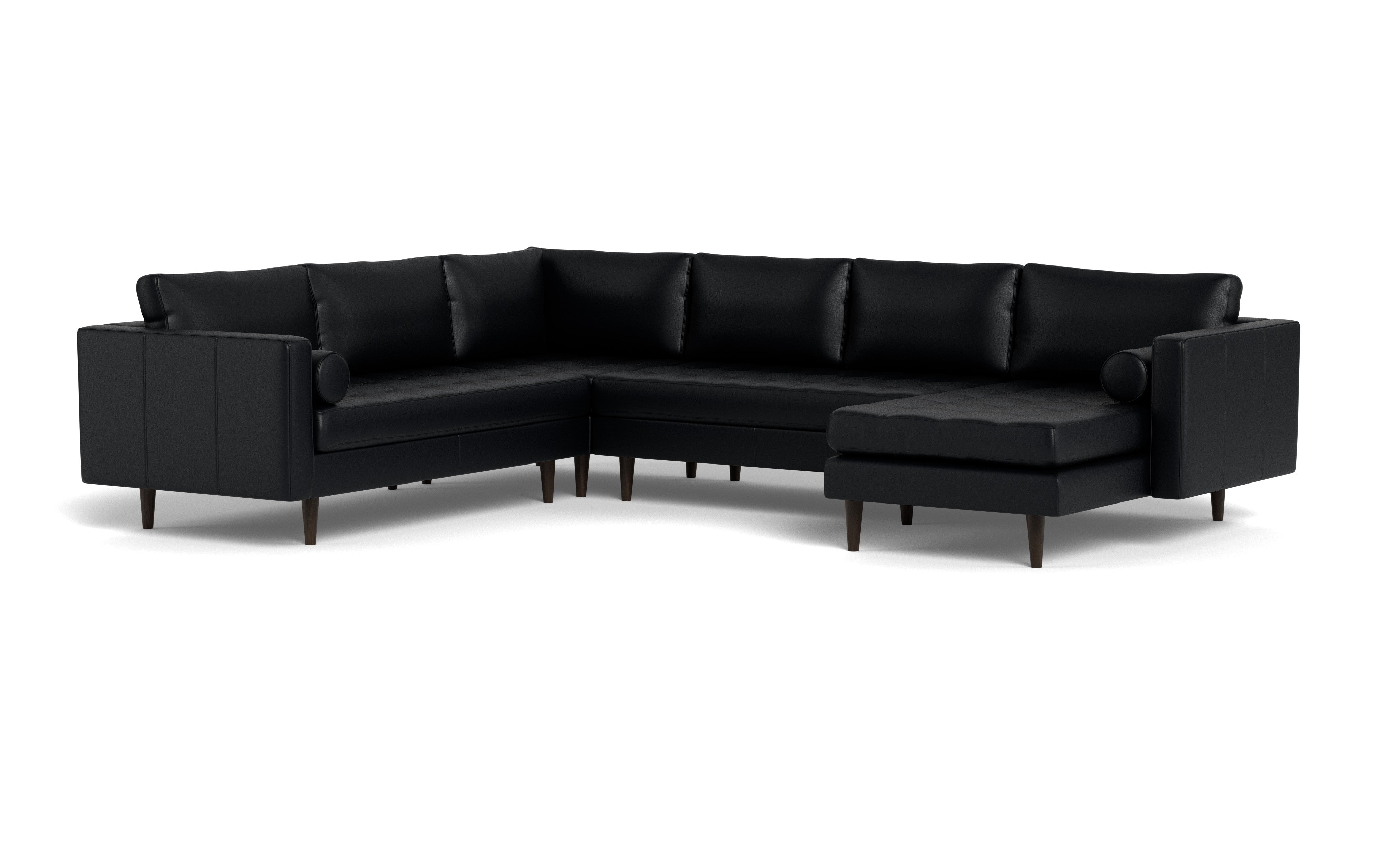 Ayden Leather Corner Sectionals With Right Chaise