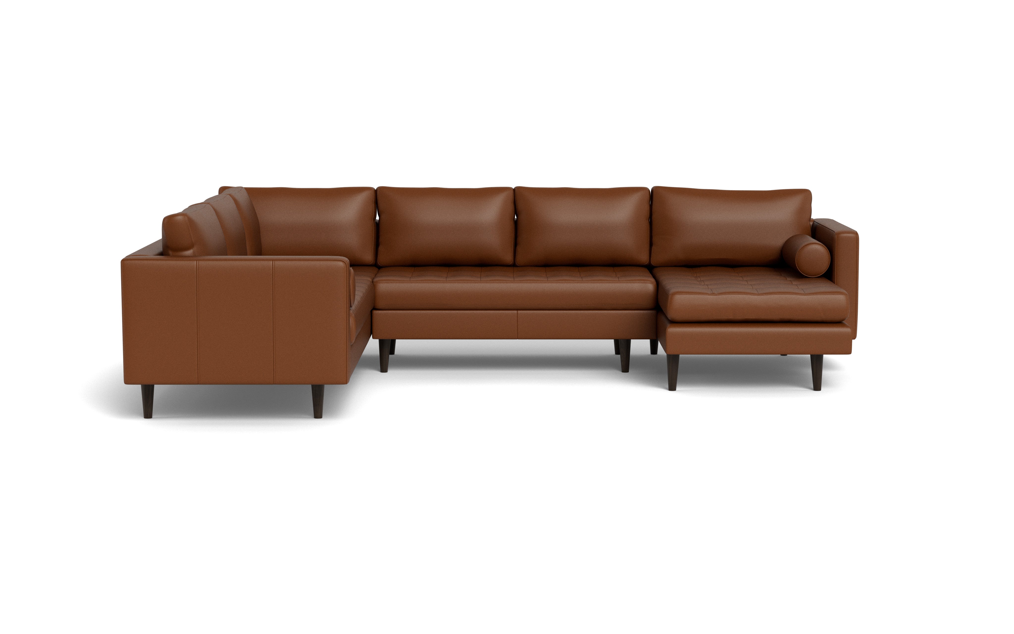 Ayden Leather Corner Sectionals With Right Chaise