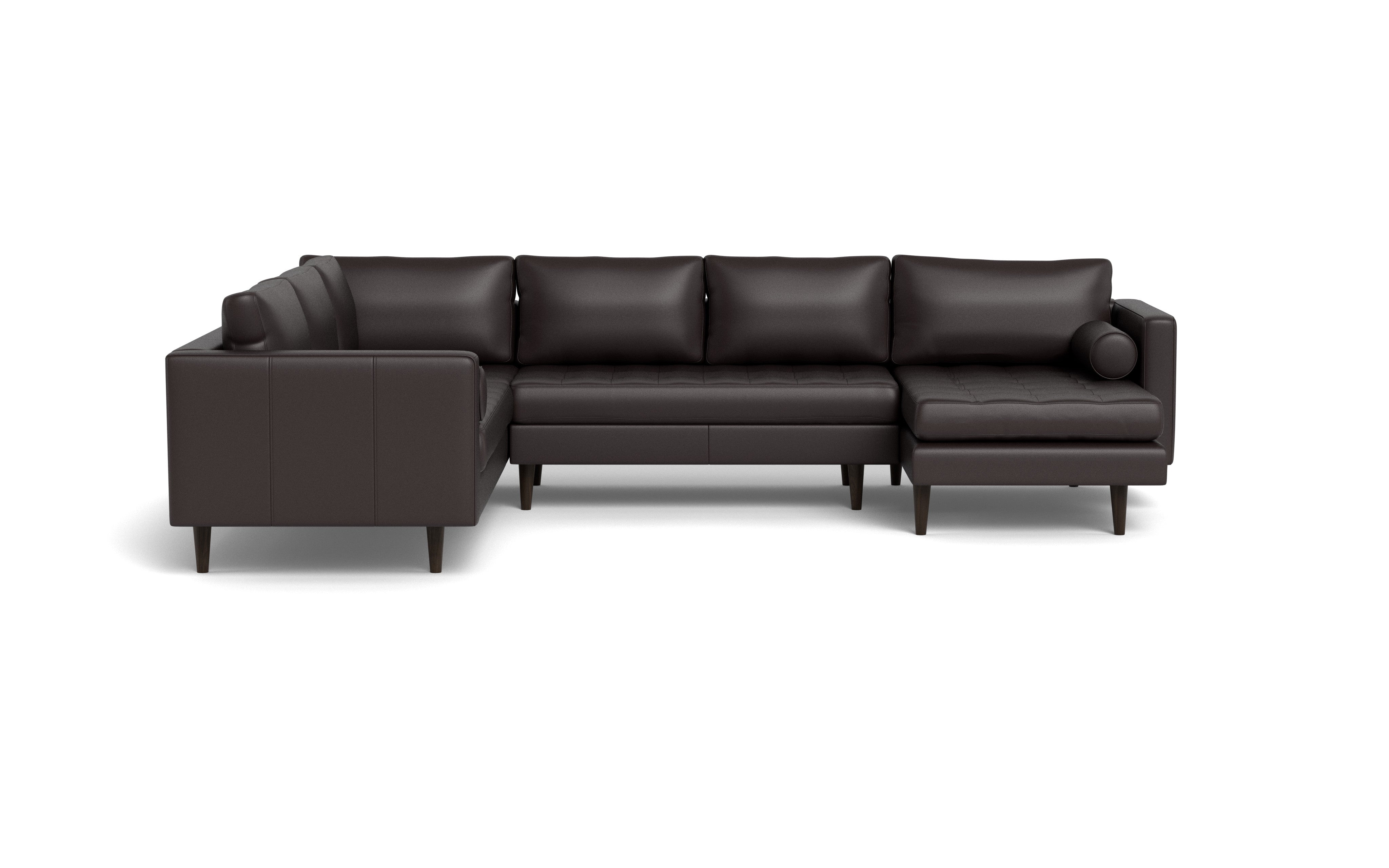 Ayden Leather Corner Sectionals With Right Chaise