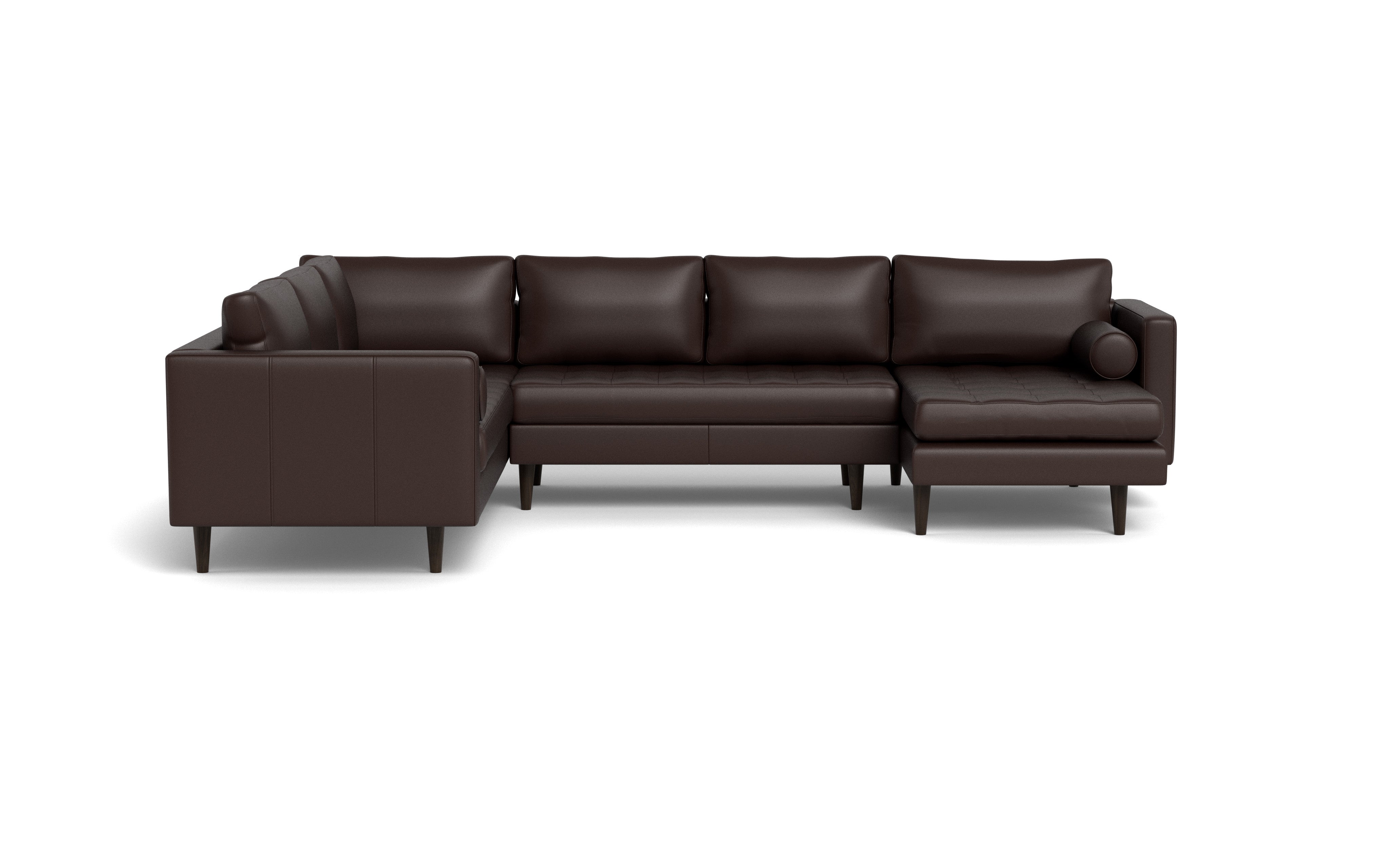 Ayden Leather Corner Sectionals With Right Chaise