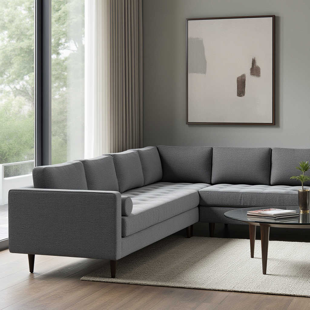 Ayden Corner Sectional-Fabric Sectional-Alley Pepper-MAK Modern