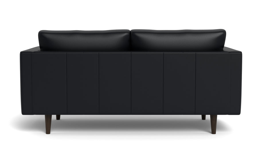 Ayden Leather Loveseat-Leather Sofa-Tribeca Black Leather-MAK Modern