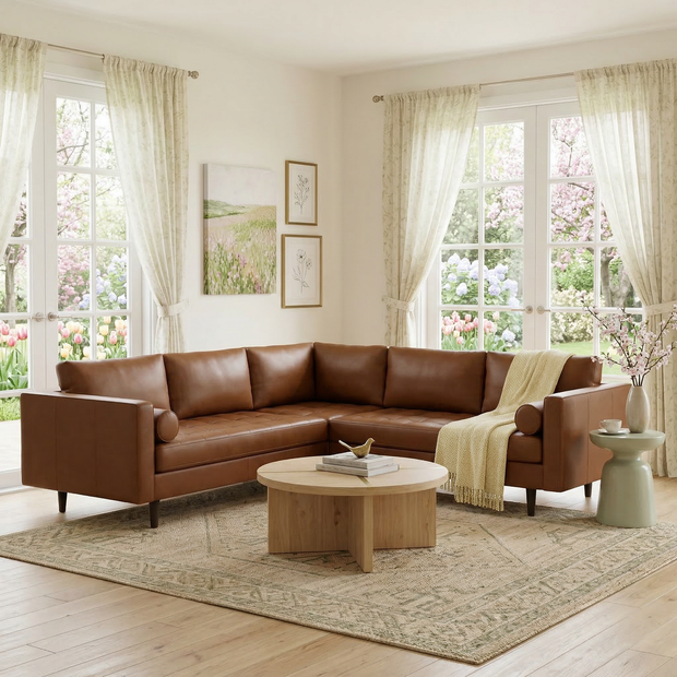 Ayden Leather Corner Sectional