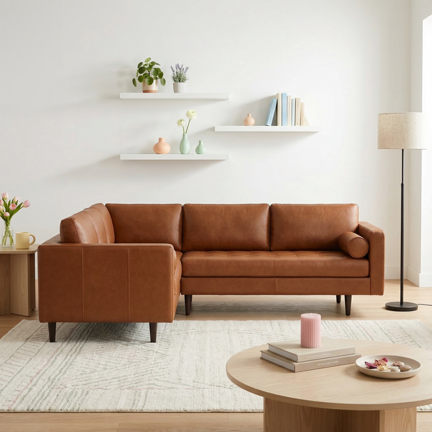 Ayden Leather Corner Sectional