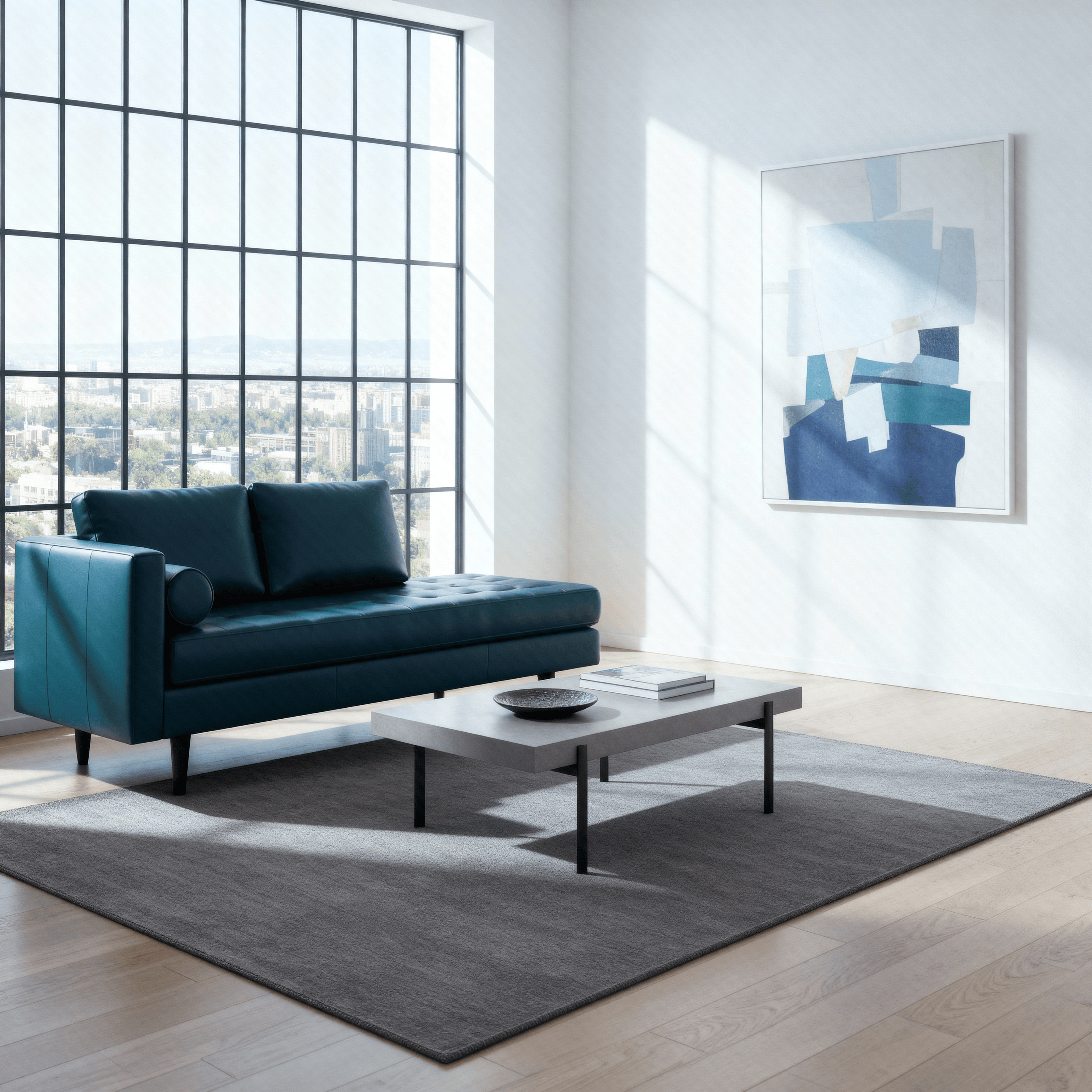 Ayden Leather LAF Stand Alone Chaise