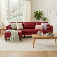 Ayden Leather Left Chaise Sectional