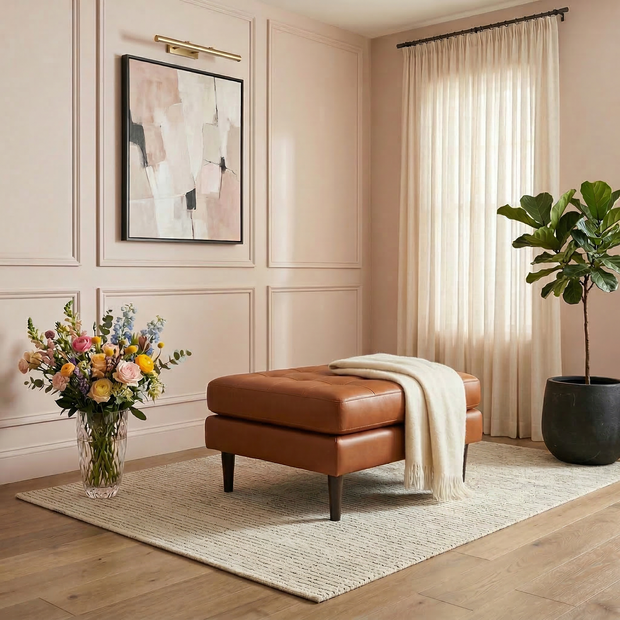 Ayden Leather Ottoman