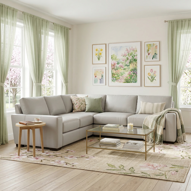 Bentley Leather Corner Sectional